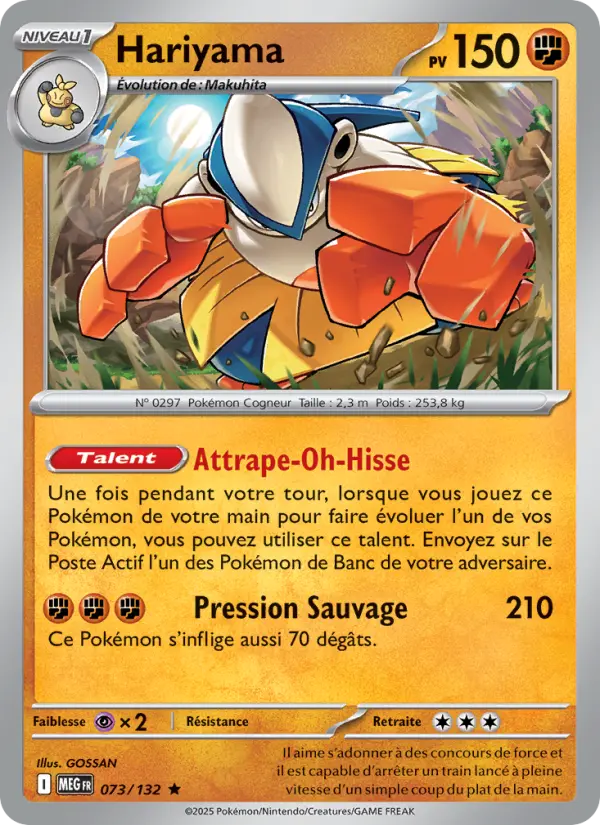 Carte Hariyama 073/132 - Méga-Évolution